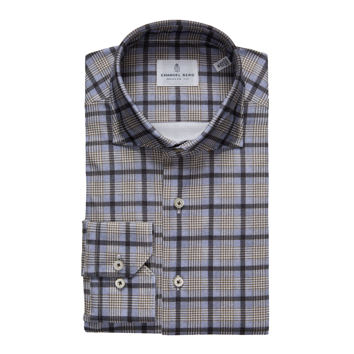 Modern 4 Flex Stretch Knit Shirt in Medium Brown — Emanuel Berg