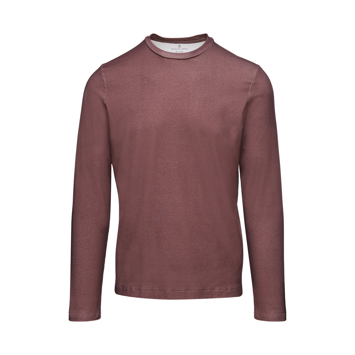 MODERN 4 FLEX STRETCH KNIT LUXE LONG SLEEVE T-SHIRT in Dark Red — Emanuel Berg