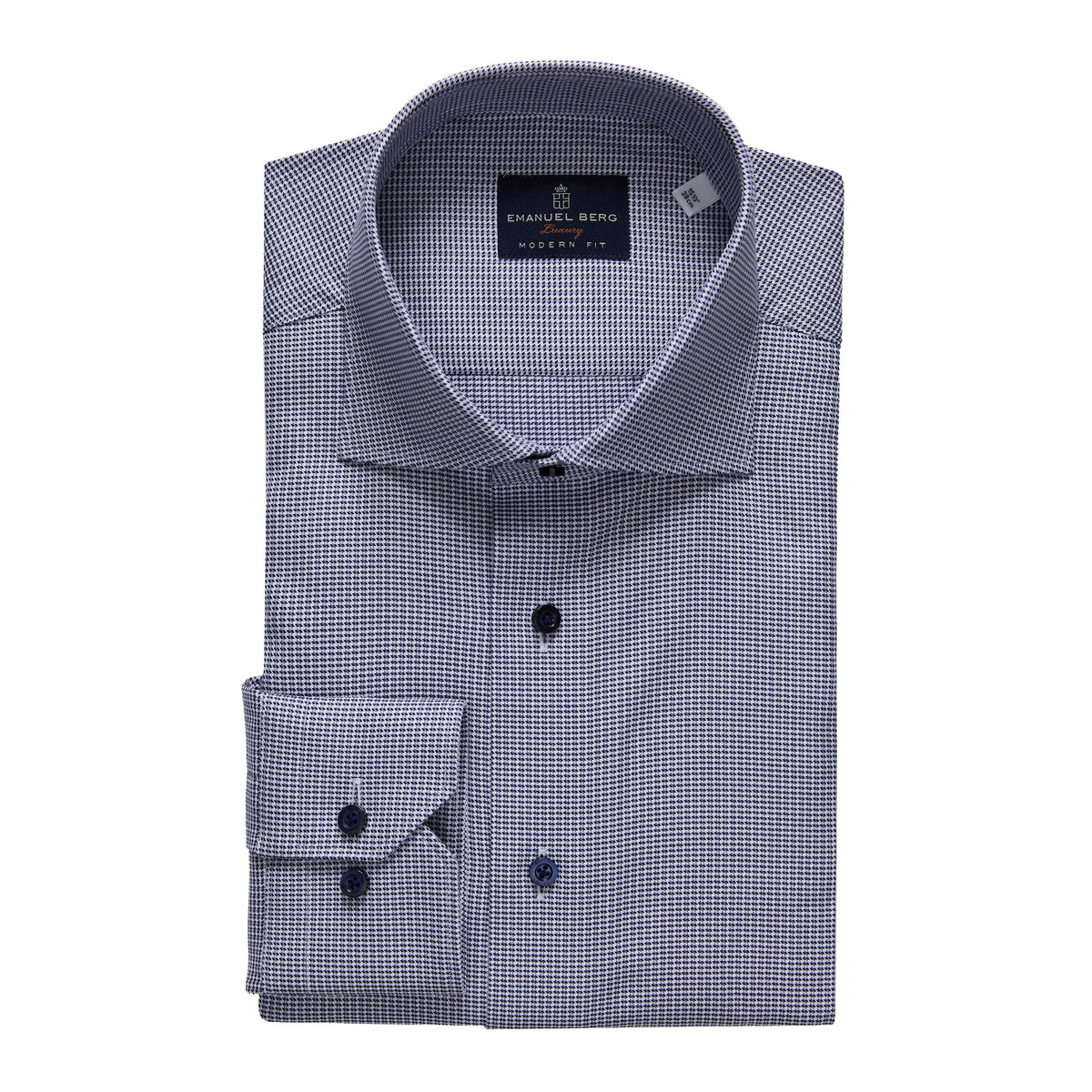 Yoga Twill Premium Stretch Shirt in Navy — Emanuel Berg