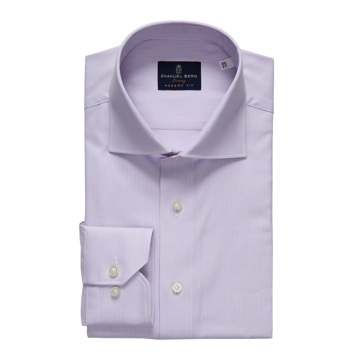 Yoga Twill Premium Stretch Shirt in Light Pastel Purple — Emanuel Berg