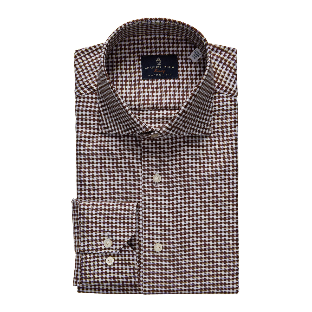Yoga Twill Premium Stretch Shirt in Medium Brown — Emanuel Berg