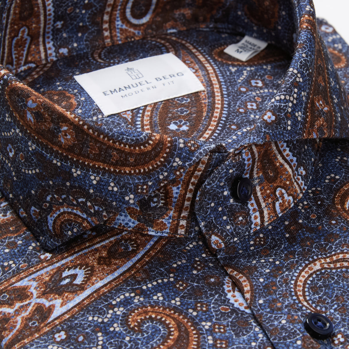 Premium Jersey Knit Shirt in Dark Blue — Emanuel Berg