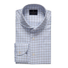 Checked Cotton Twill Dress Shirt