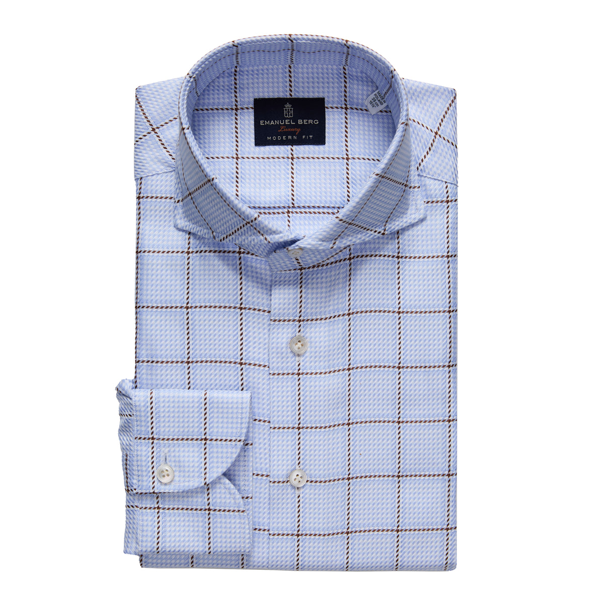 emanuel berg dress shirts Emanuel Berg Formal Dress Shirt in White Mr. Crown Collar men's 16.5
