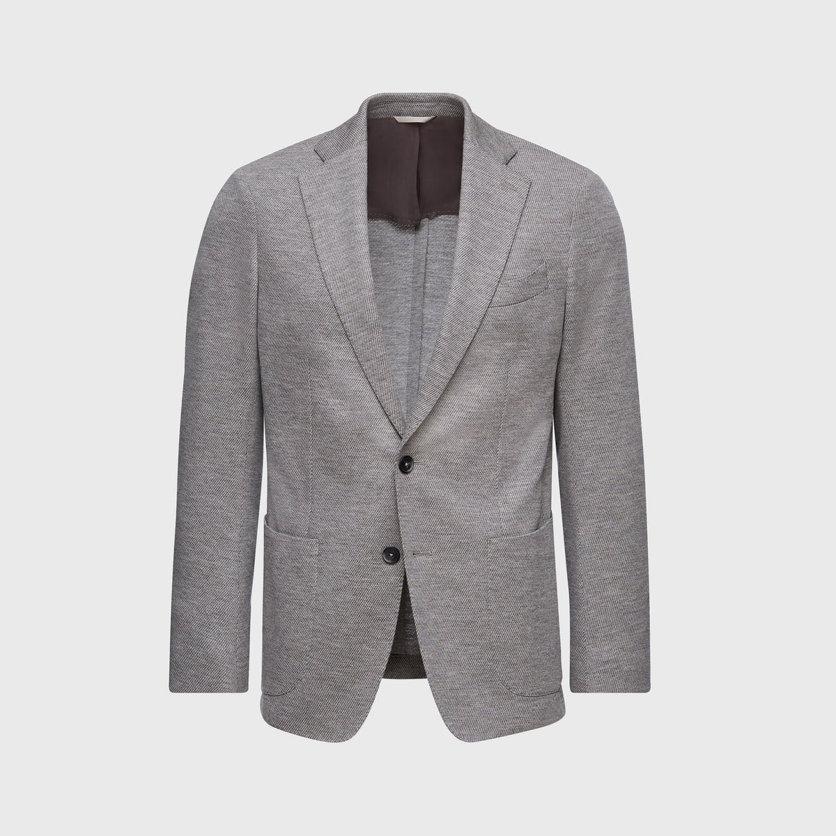 Wool Blend Jacquard Shirt Jacket in Silver — Emanuel Berg