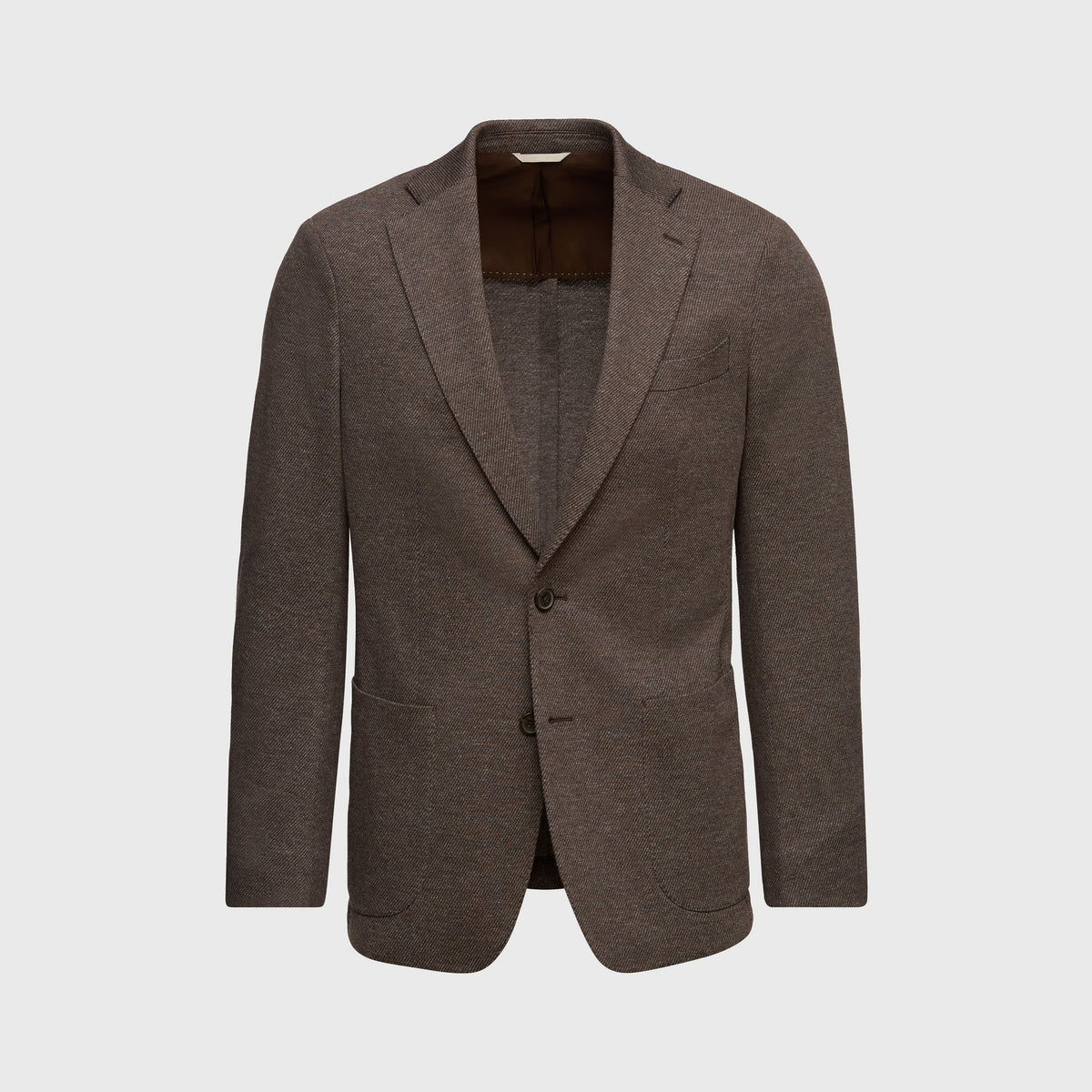 Wool Blend Jacquard Shirt Jacket in Dark Brown — Emanuel Berg