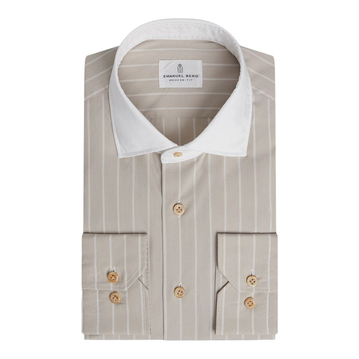 Washed Natural Stretch Yoga Poplin Shirt