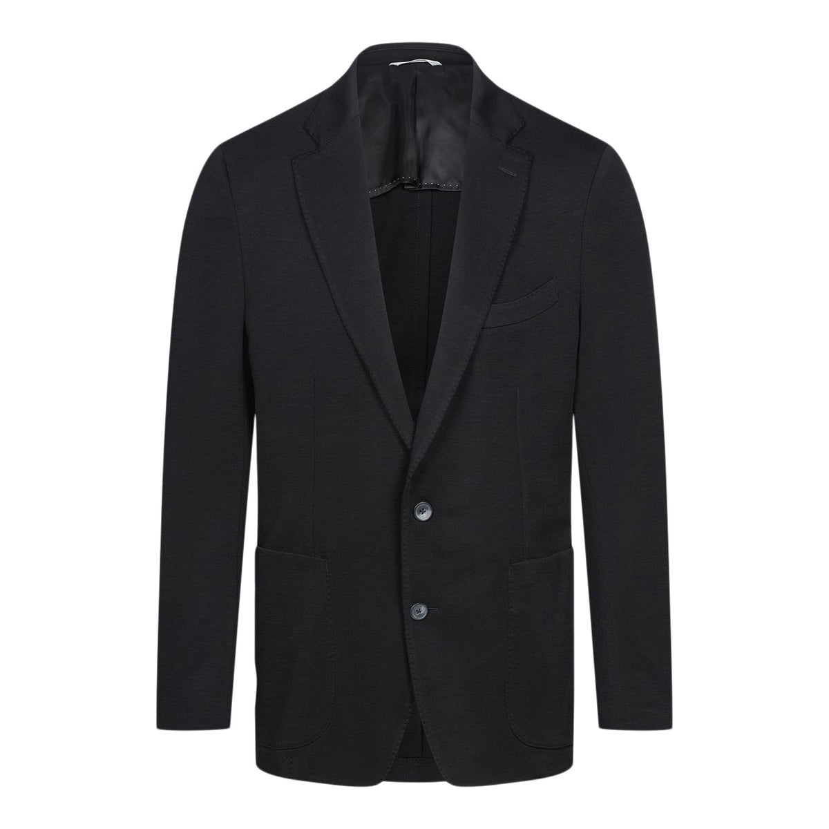 Wool-Cashmere Luxe Jersey Soft Jacket in Black — Emanuel Berg