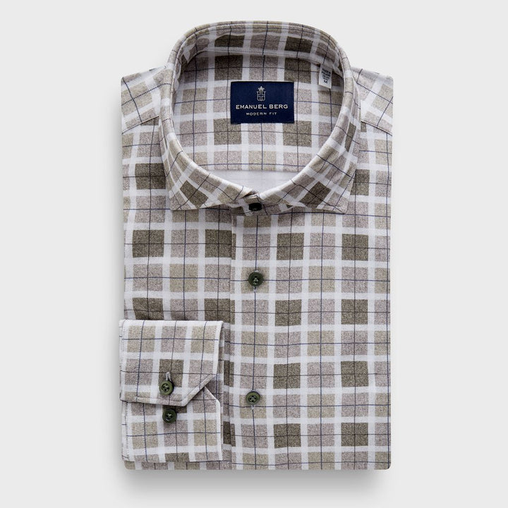 Modern 4Flex Stretch Knit Shirt in Medium Green — Emanuel Berg