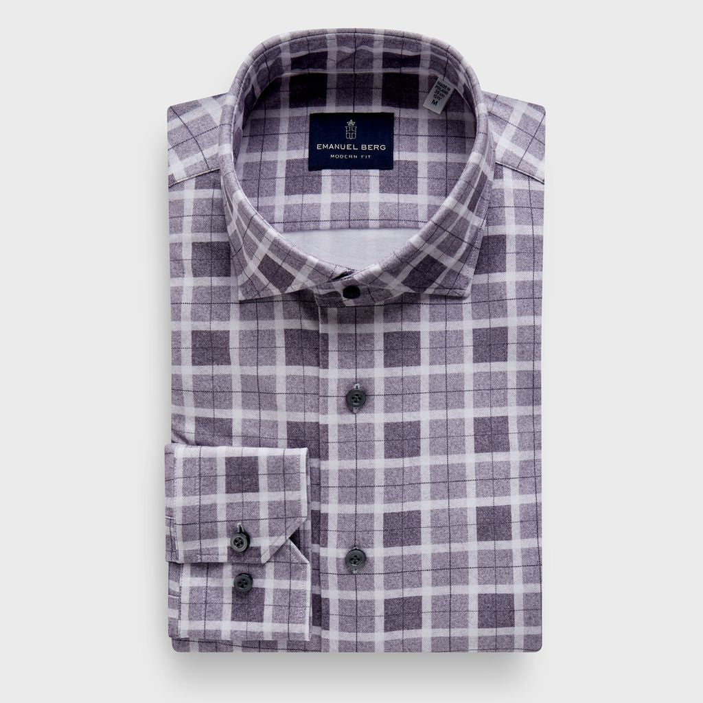 Modern 4Flex Stretch Knit Shirt in MF MEDIUM GREY — Emanuel Berg