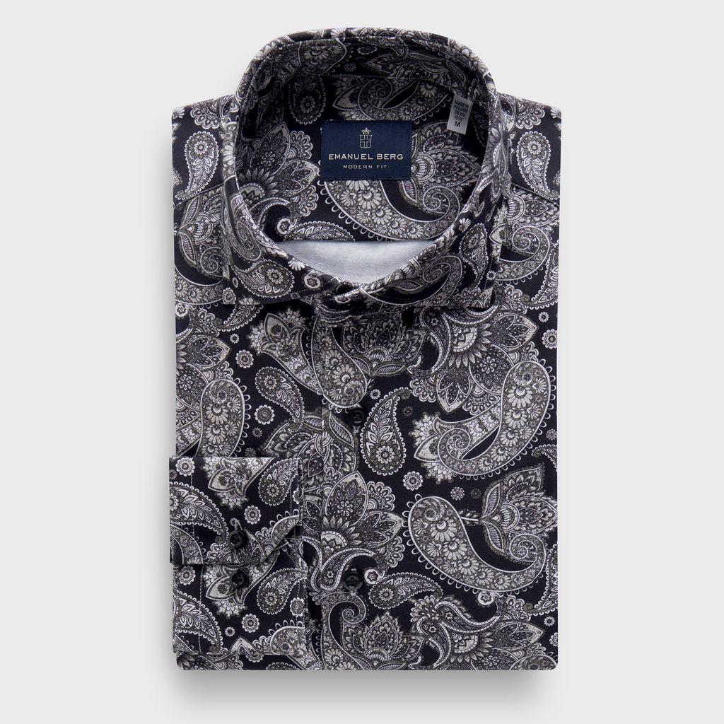 Modern 4Flex Stretch Knit Shirt in MF OXFORD — Emanuel Berg