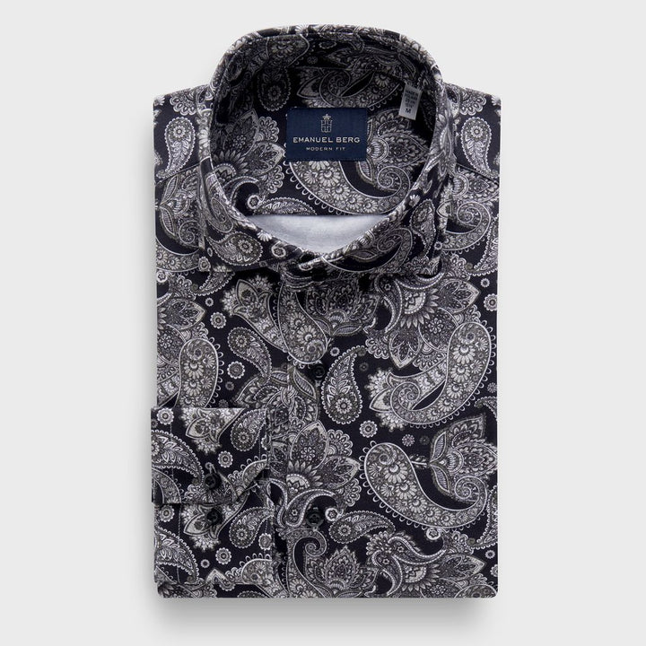 Modern 4Flex Stretch Knit Shirt in Oxford — Emanuel Berg