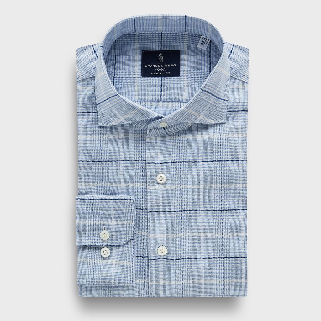 Premium Luxury Yoga Cashmere Touch Shirt in MF BRIGHT BLUE — Emanuel Berg