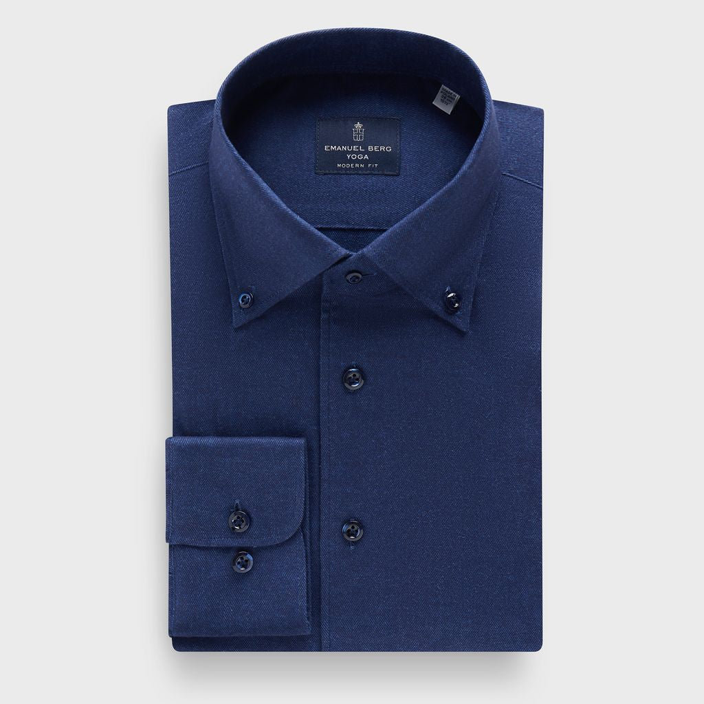 Premium Luxury Yoga Cashmere Touch Shirt in MF NAVY — Emanuel Berg