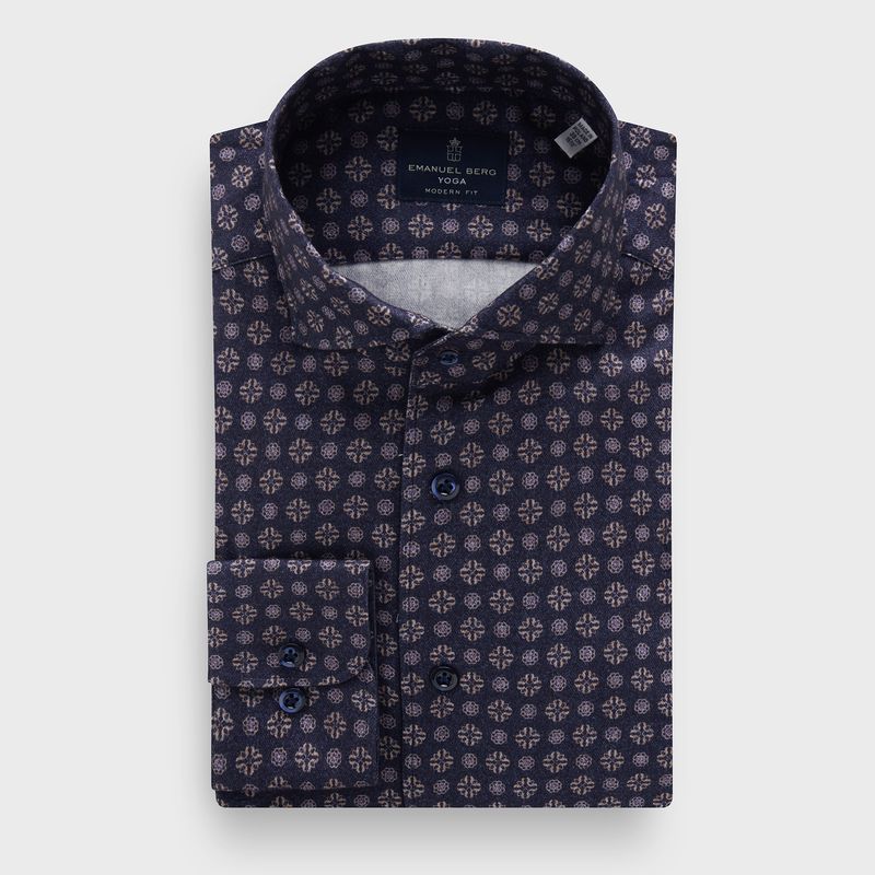 Premium Luxury Yoga Cashmere Touch Shirt in MF NAVY — Emanuel Berg
