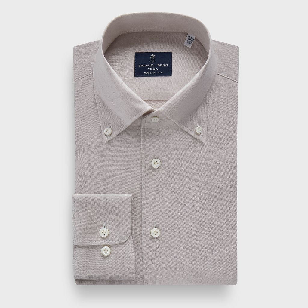 Premium Luxury Yoga Cashmere Touch Shirt in MF LIGHT BEIGE — Emanuel Berg