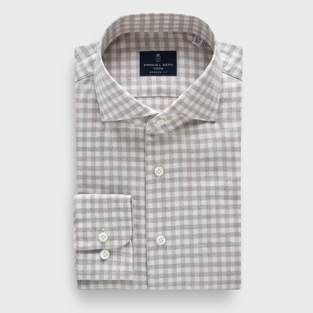 Premium Luxury Yoga Cashmere Touch Shirt in MF LIGHT BEIGE — Emanuel Berg