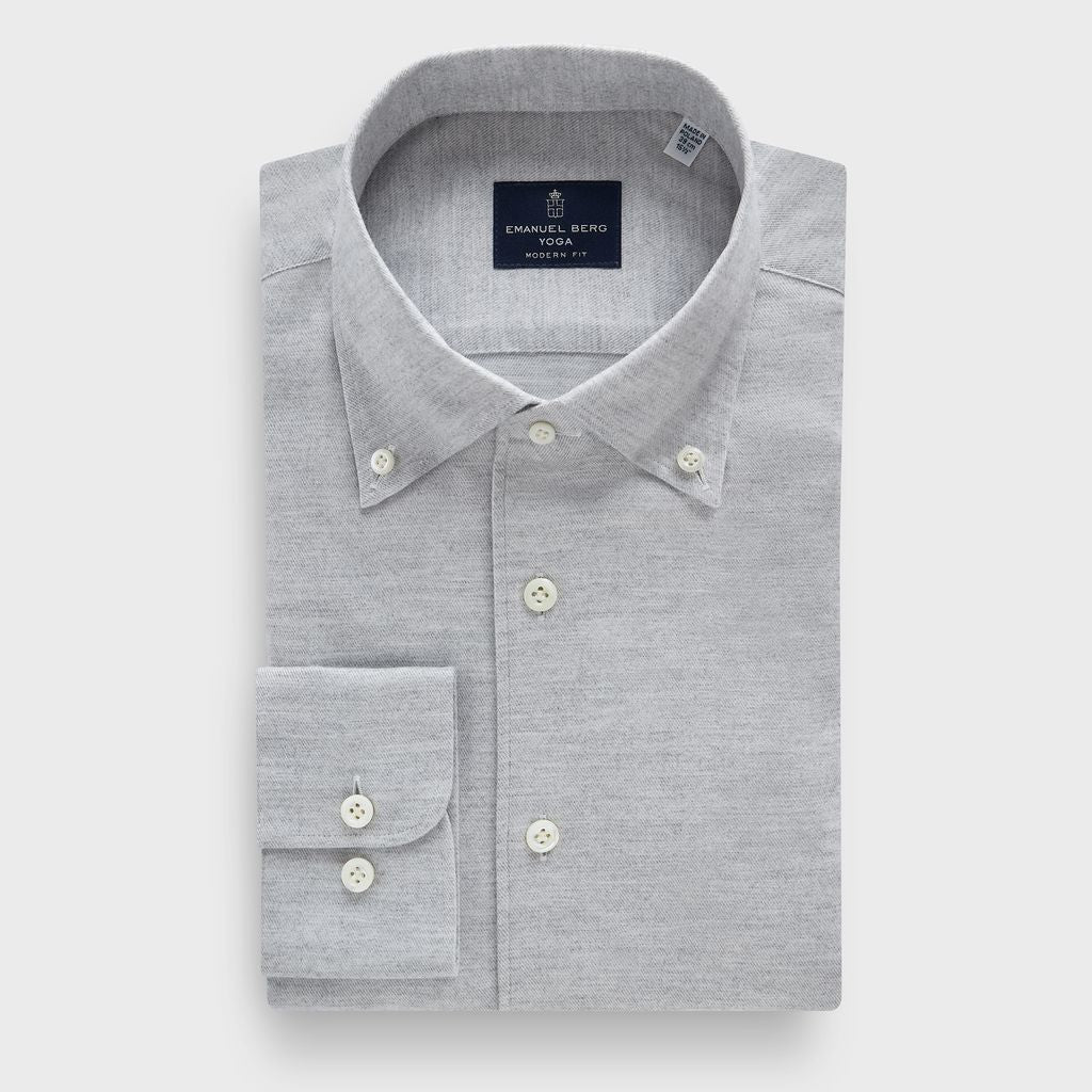 Premium Luxury Yoga Cashmere Touch Shirt in MF LIGHT GREY — Emanuel Berg