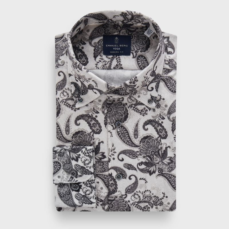 PREMIUM LUXURY YOGA CASHMERE TOUCH SHIRT in MF DARK GREY — Emanuel Berg