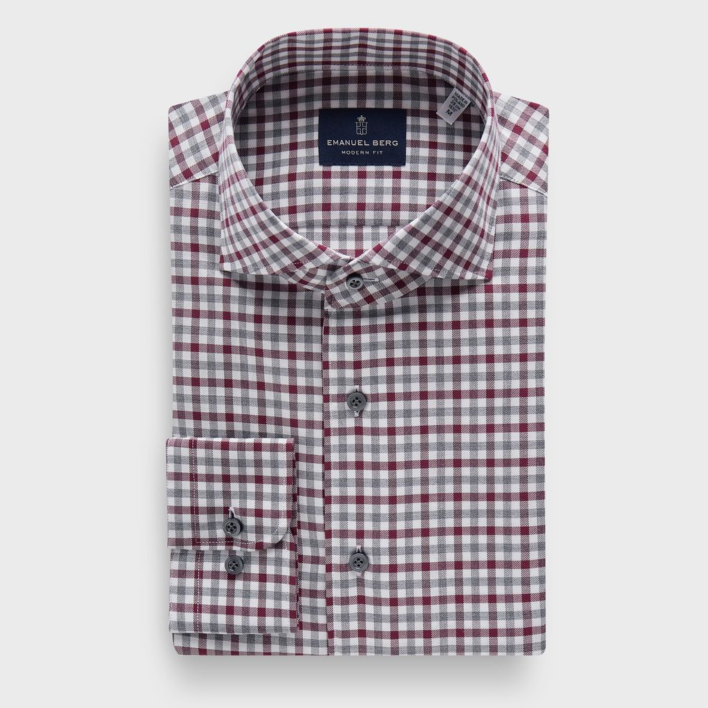Cotton Luxe Flannel Twill Casual Sartorial Shirt in MF GREY — Emanuel Berg