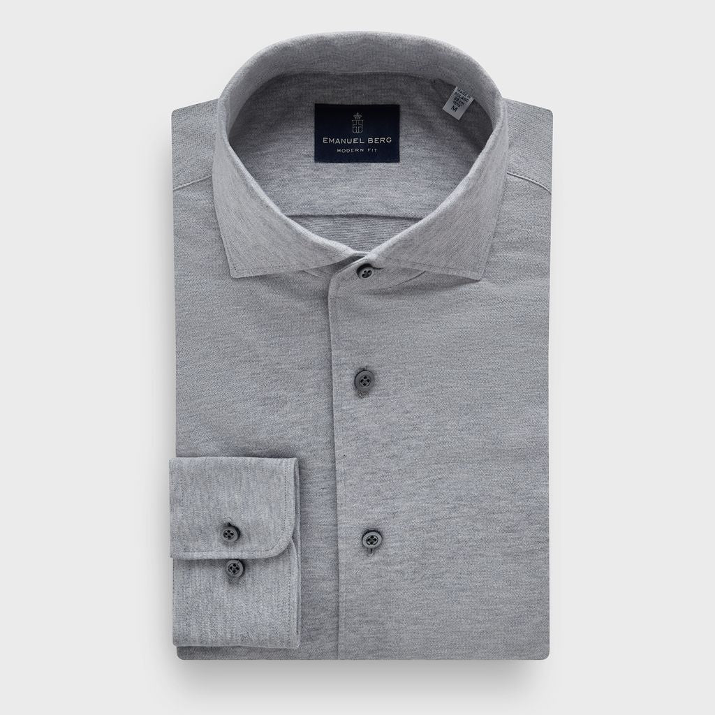 Premium Quality Jersey Knit Shirt in MF SILVER — Emanuel Berg