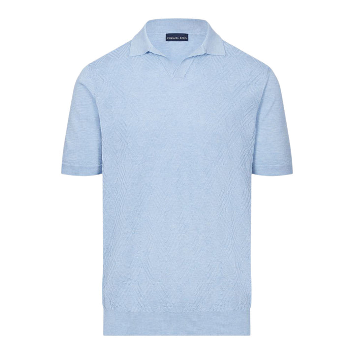 Short Sleeve Jacquard Knit Polo