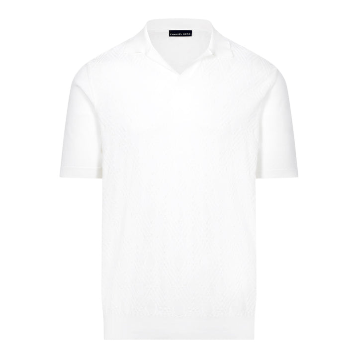 Short Sleeve Jacquard Knit Polo
