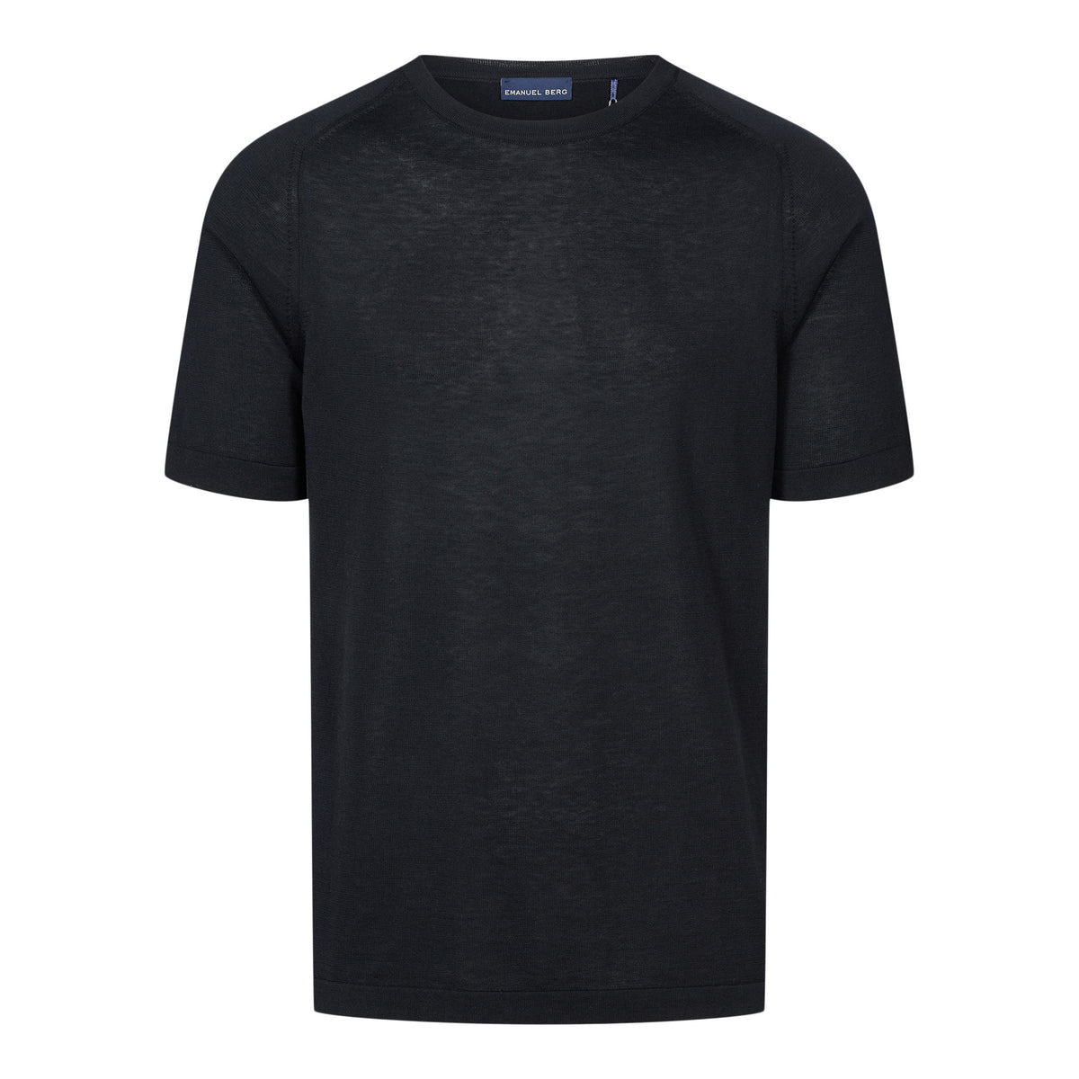 Short Sleeve Raglan Crew Neck in Black — Emanuel Berg
