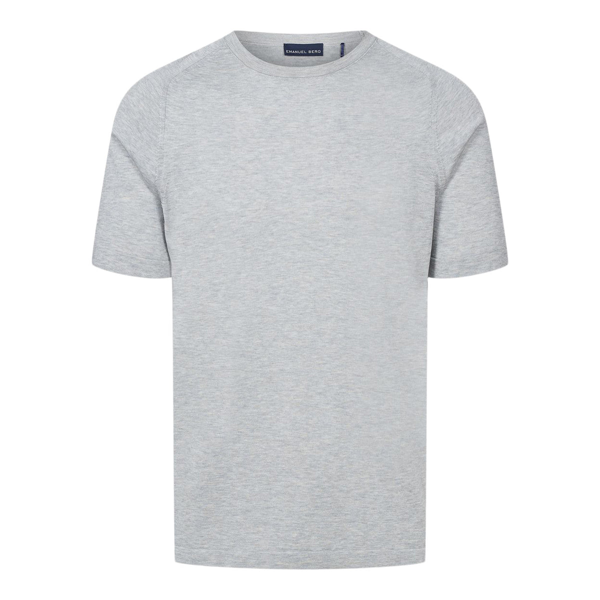 Short Sleeve Raglan Crew Neck in Silver — Emanuel Berg