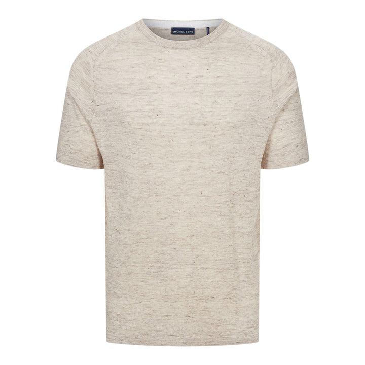 Raglan Linen Short Sleeve Crew Neck