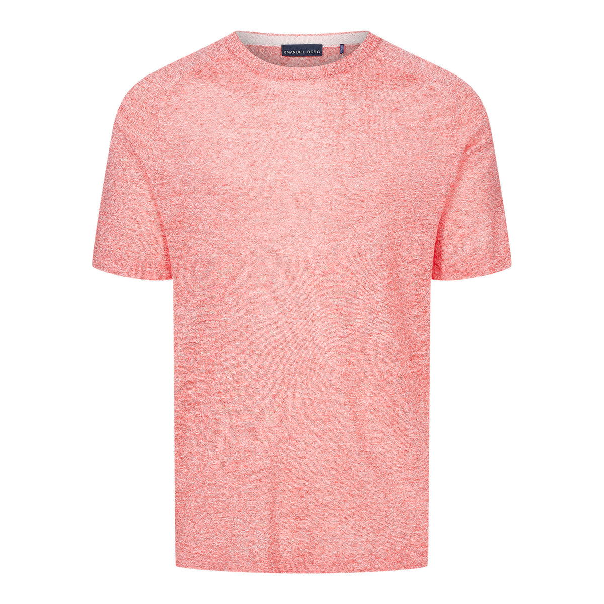 Raglan Linen Short Sleeve Crew Neck in Medium Red — Emanuel Berg