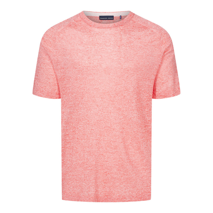 Raglan Linen Short Sleeve Crew Neck