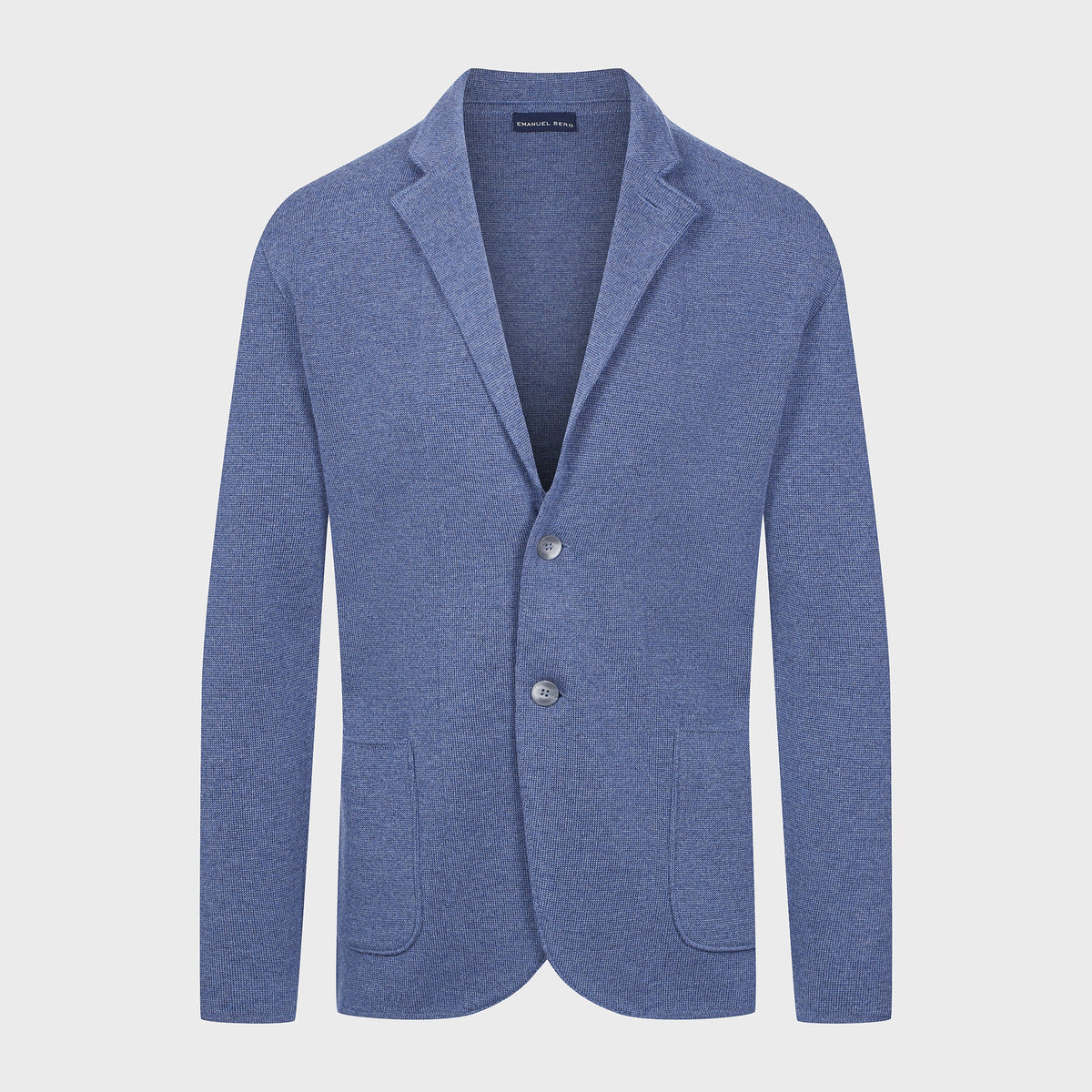 Merino Two-Button Swacket — Dark Blue in Dark Blue — Emanuel Berg
