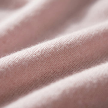 High Neck 1/4 Zip Sweater fabric detail (70% cotton, 30% silk) — Emanuel Berg