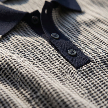Short Sleeve Jacquard Polo fabric detail (100% cotton) — Emanuel Berg