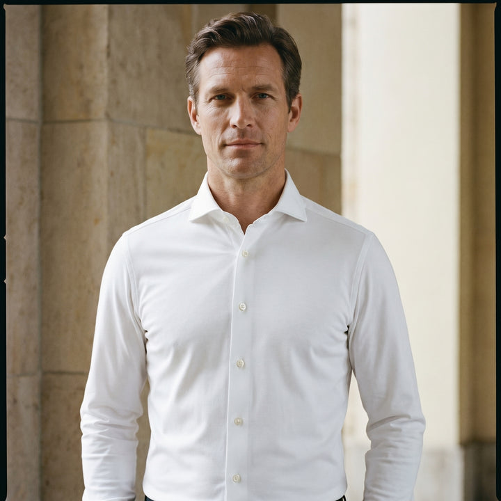 Modern 4Flex Stretch Knit Shirt, worn — Emanuel Berg