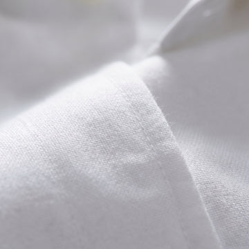 Slim Fit Traveller Cotton Dress Shirt fabric detail — Emanuel Berg