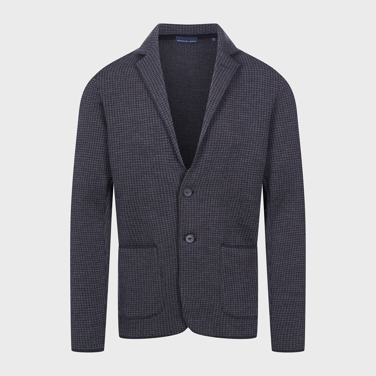 Houndstooth Merino Swacket — Charcoal in Charcoal — Emanuel Berg