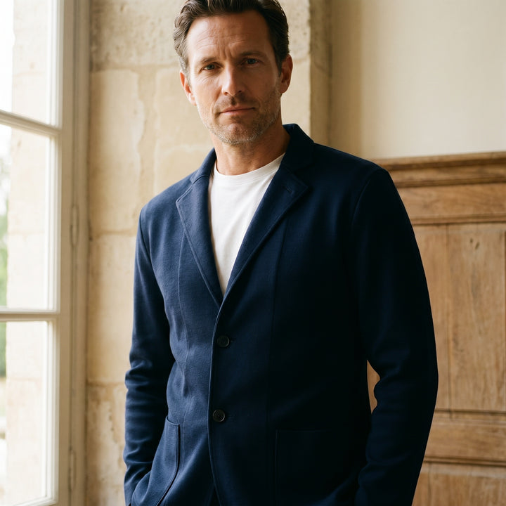 Premium Merino Swacket, worn — Emanuel Berg