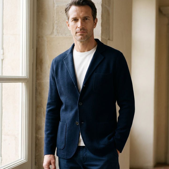 Premium Merino Swacket, worn — Emanuel Berg