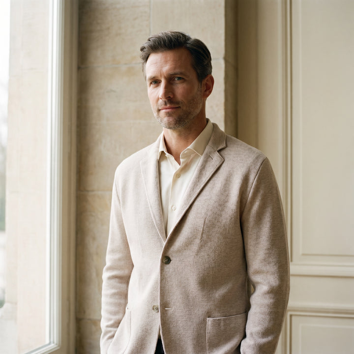 Premium Merino Swacket, worn — Emanuel Berg