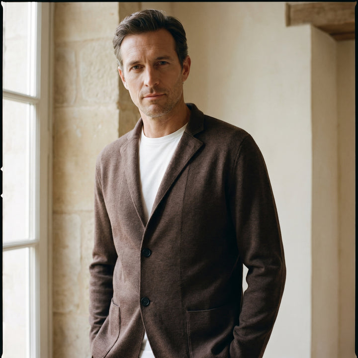 Premium Merino Swacket, worn — Emanuel Berg