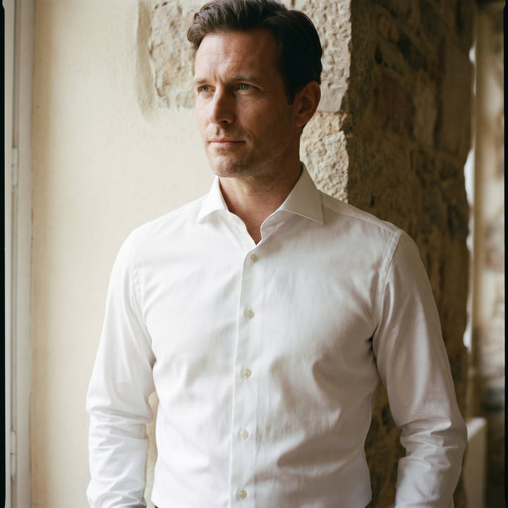 Yoga Twill Premium Stretch Shirt, worn — Emanuel Berg