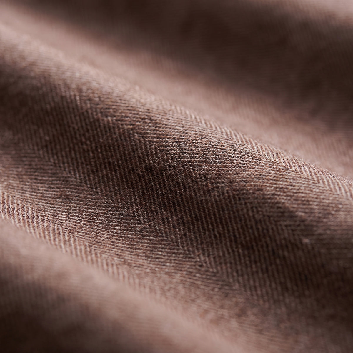 Herringbone Flannel Shirt in Medium Brown — Emanuel Berg