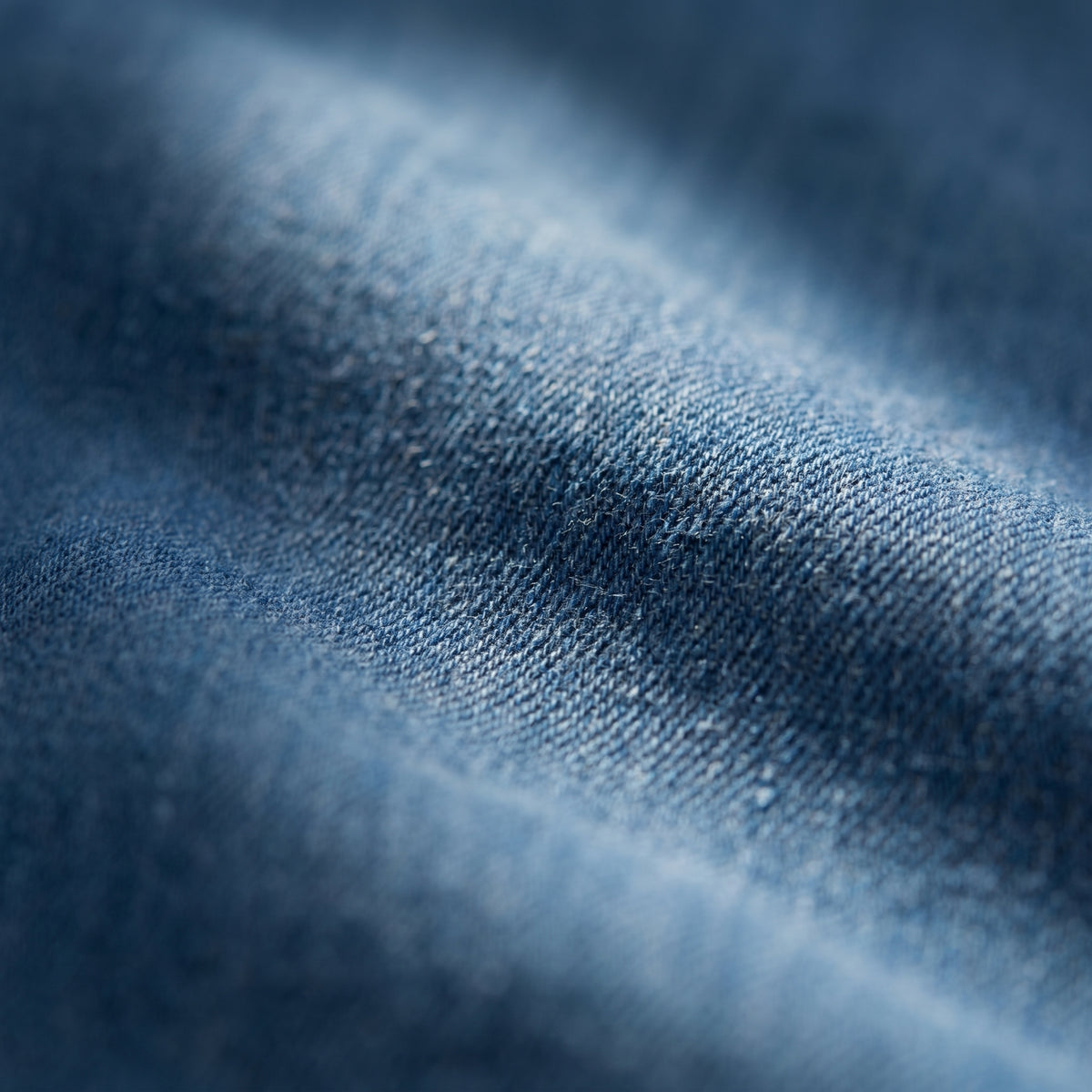 Luxe Denim Twill Shirt in Medium Blue — Emanuel Berg