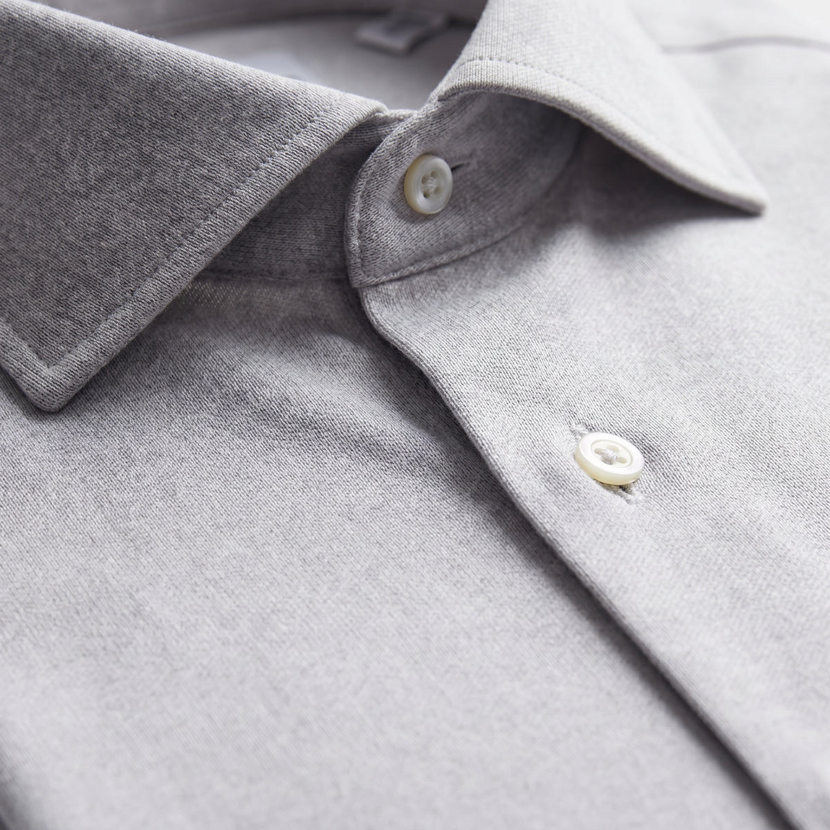 Modern 4Flex Stretch Knit Shirt in Light Grey — Emanuel Berg