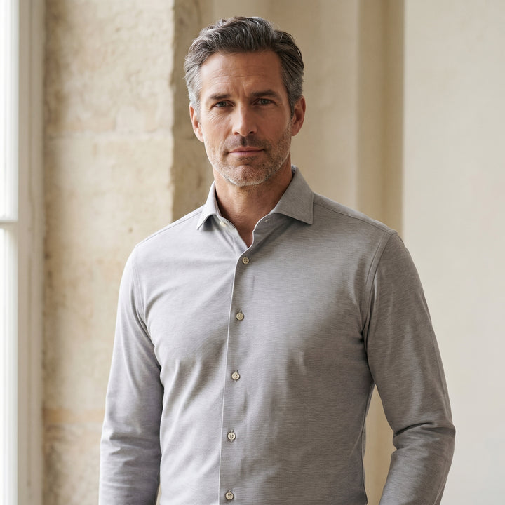 Modern 4Flex Stretch Knit Shirt, worn — Emanuel Berg
