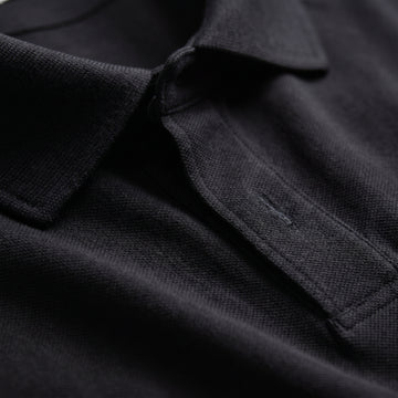 Textured Jacquard Short-Sleeve Polo fabric detail (100% cotton) — Emanuel Berg