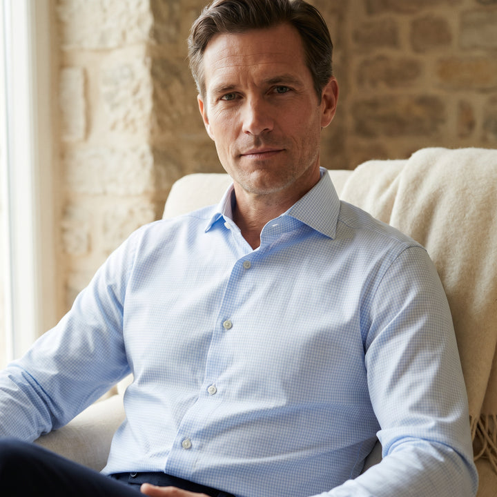 Yoga Twill Premium Stretch Shirt, worn — Emanuel Berg