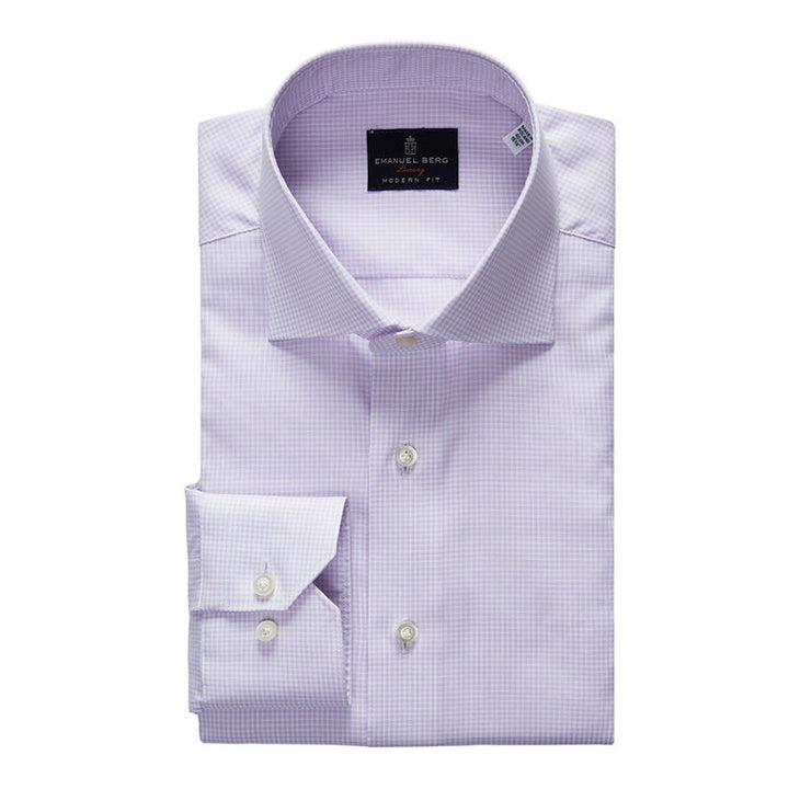 Yoga Twill Premium Stretch Shirt in Light Pastel Purple — Emanuel Berg